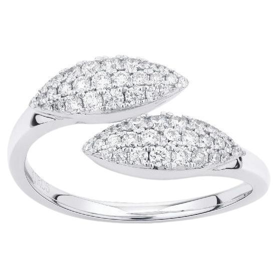 Anello in oro bianco 18k con diamanti di Pradera Jewels