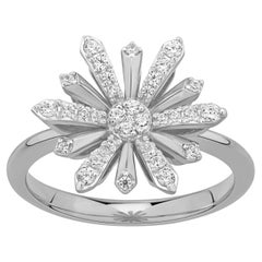 Anello in oro bianco 18 carati con diamanti di Pradera Jewels