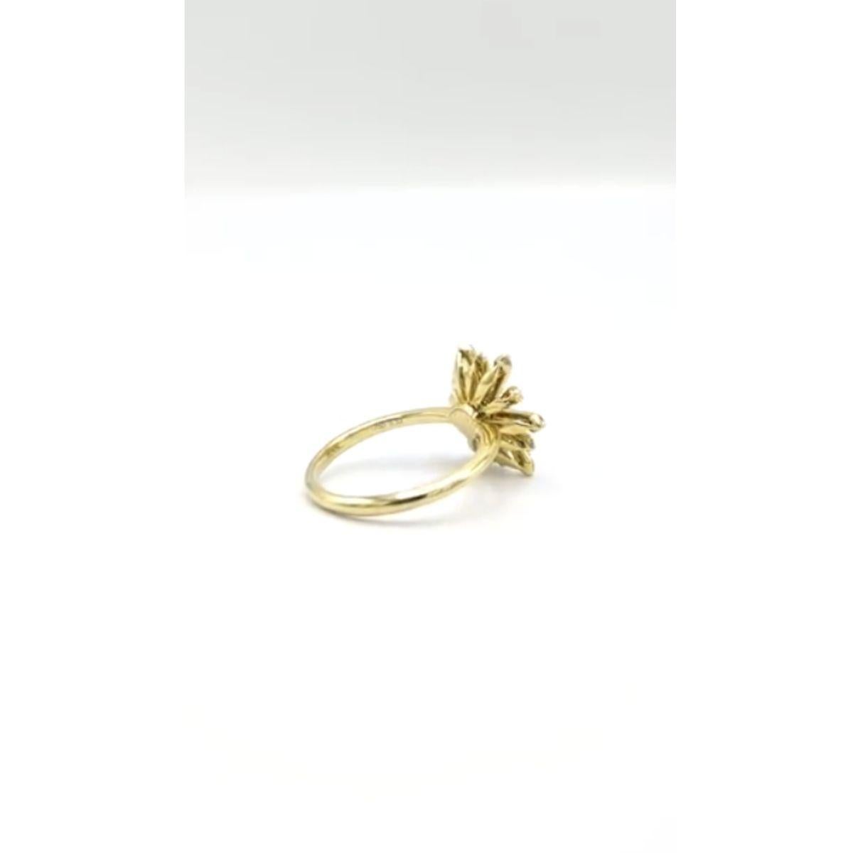 Pradera Jewels Bague soleil Edelweiss en or jaune 18 carats avec diamants en vente 8