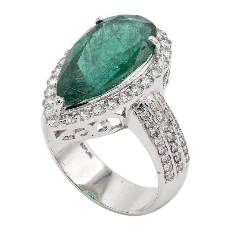 Pradera Jewels 18k Gelbgold Halskette mit Diamanten und Smaragden