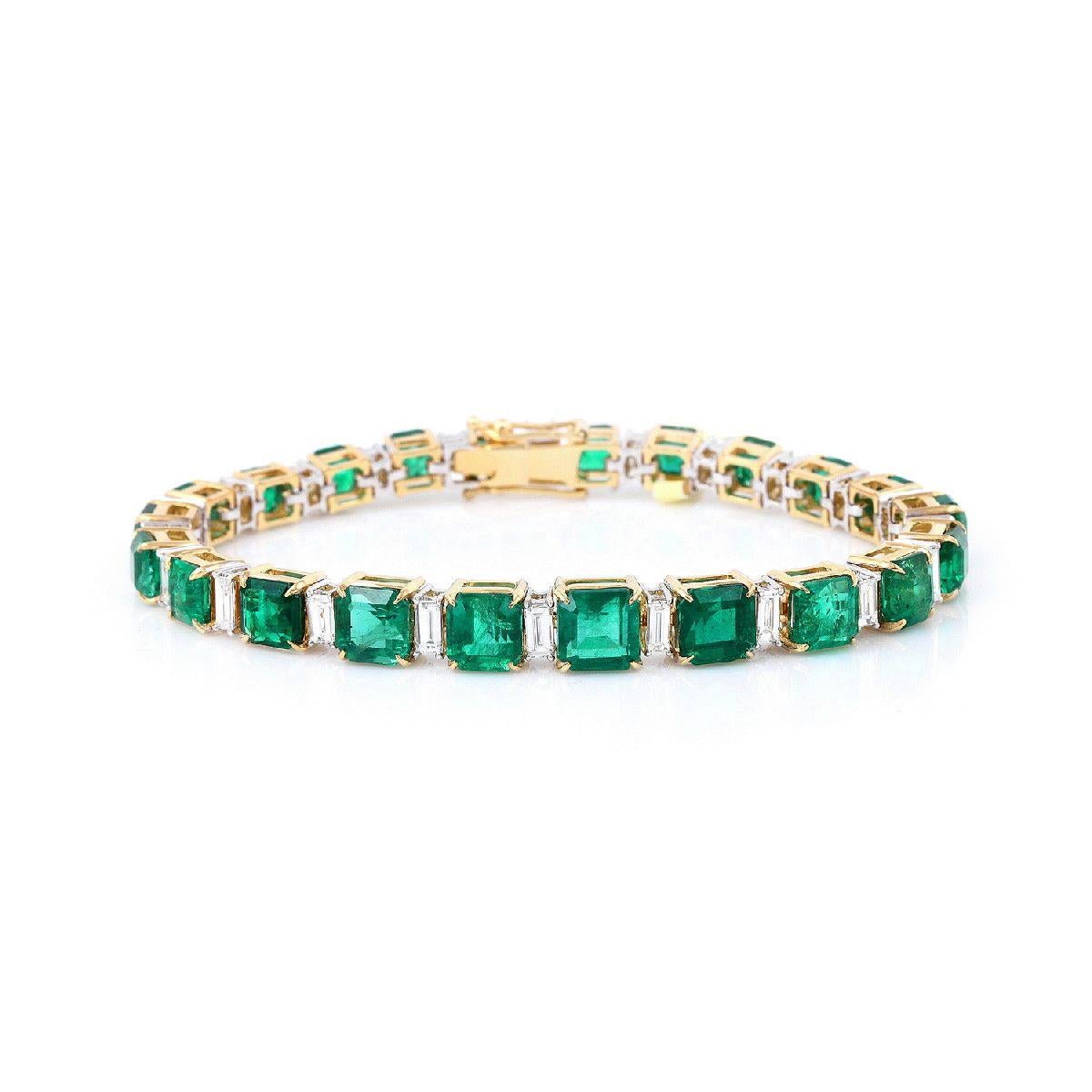 Pradera Jewels Collier en or jaune 18 carats avec diamants et émeraude en vente 5
