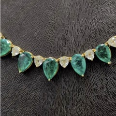 Pradera Jewels 18k Yellow Gold Necklace With Diamonds & Emerald