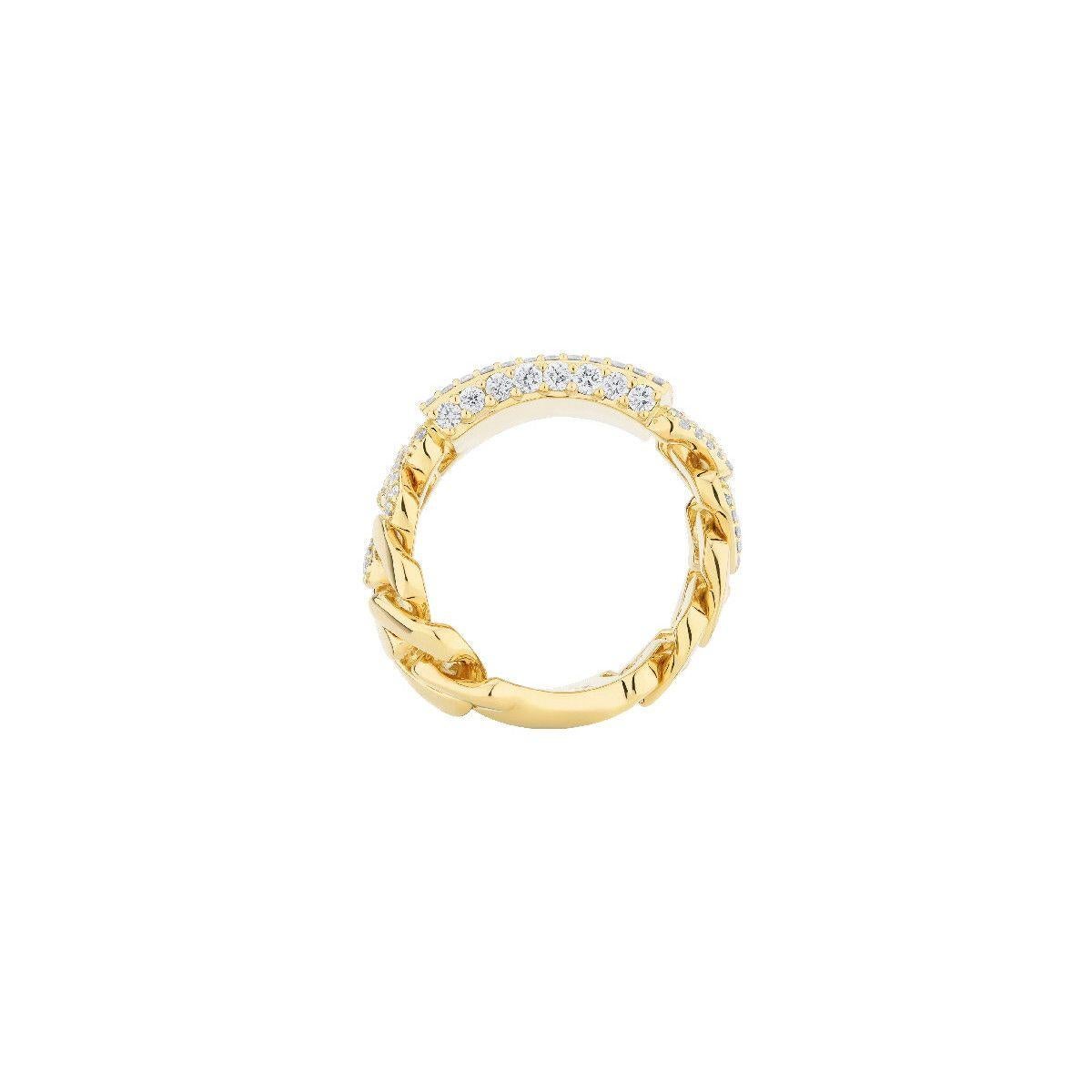 Contemporain Pradera Jewels Bague en or jaune 18 carats avec diamants en vente