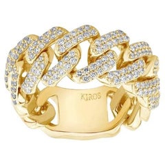 Anello in oro giallo 18 carati con diamanti di Pradera Jewels