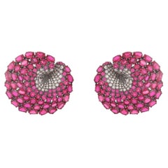 Pradera Jewels 18K Yellow Gold & Silver Earrings & Diamonds & Emeralds