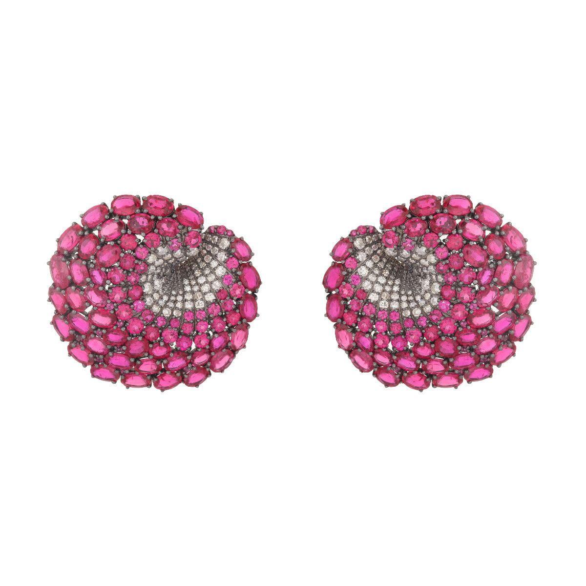 Pradera Jewels Pendentif en or jaune 18 carats et argent, avec diamants et saphirs en vente 14