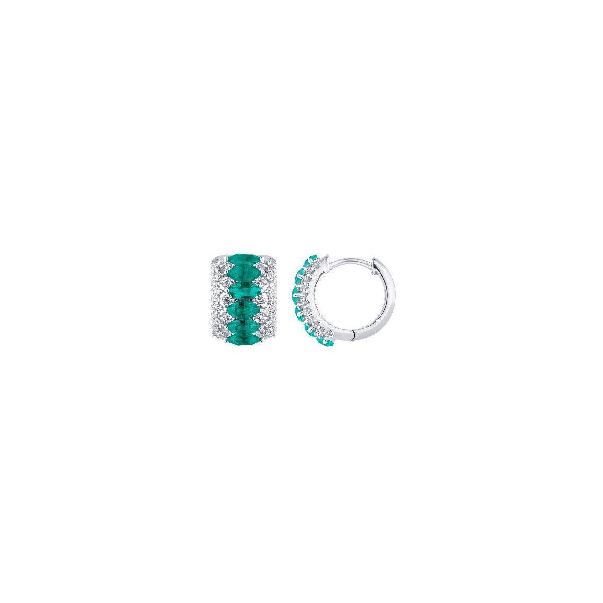 Pradera Jewels Orecchini con zaffiro blu, oro bianco 18k e diamanti bianchi In condizioni Nuovo in vendita a Bilbao, ES