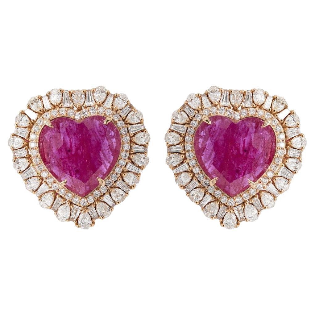 Pradera Joyas Pendientes Esmeralda & Oro Blanco 18k & Diamantes Blancos Contemporáneo en venta