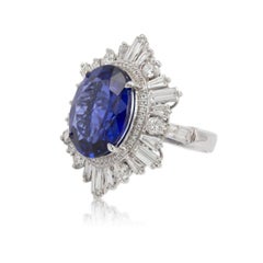 Pradera Jewels Tanzanite Ring & 18k White Gold & White Diamonds