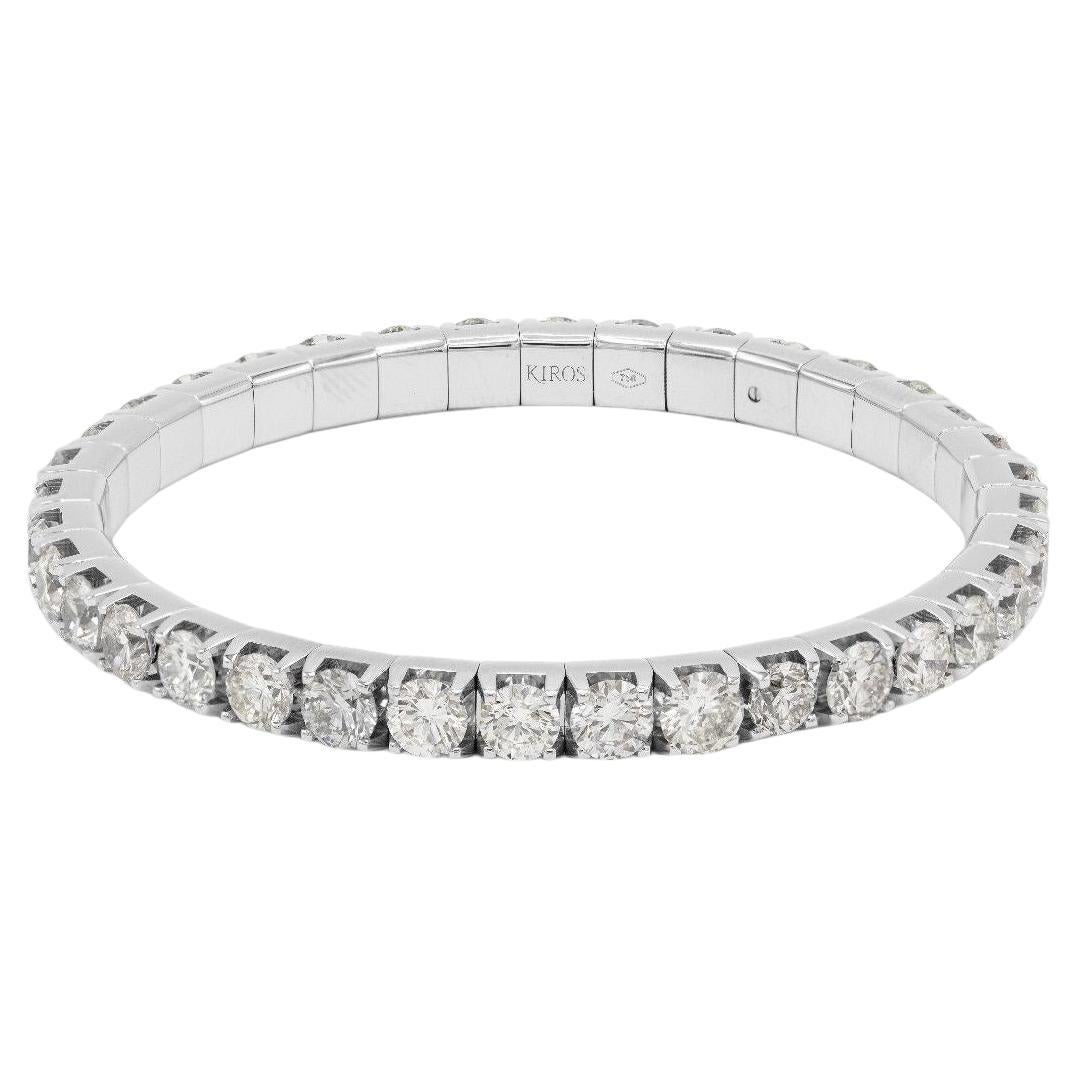 Pradera Jewels Bracelet intemporel en or blanc 18k et diamants blancs en vente