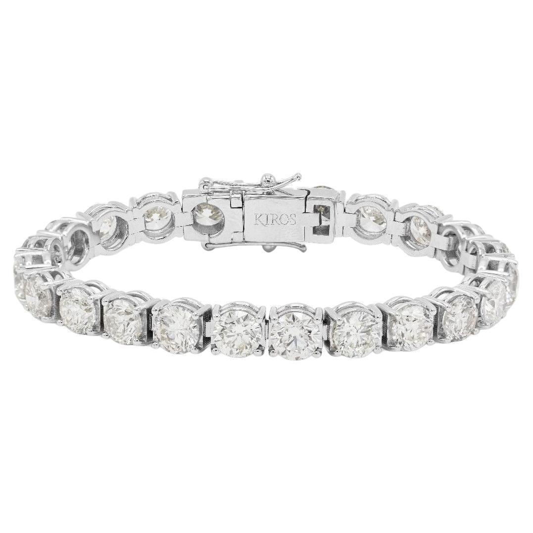 Pradera Jewels Bracelet intemporel en or blanc 18k et diamants blancs