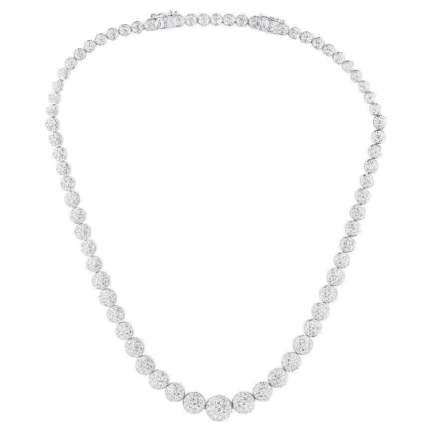 Collana in oro bianco con diamanti di Pradera Jewels