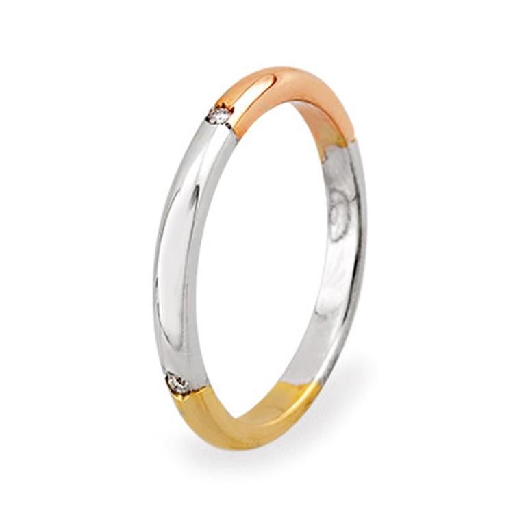 For Sale:  Pradera Wedding Ring in White, Yellow and Rose Gold 4