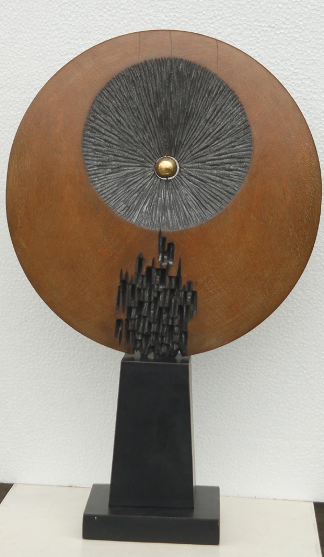 Naturaleza II : Escultura Abstracta, Bronce, Madera por escultor indio 