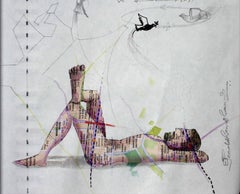 Accordo con la madre-II: Padronanza, tecnica mista su carta da giornale INR 100 "In magazzino"