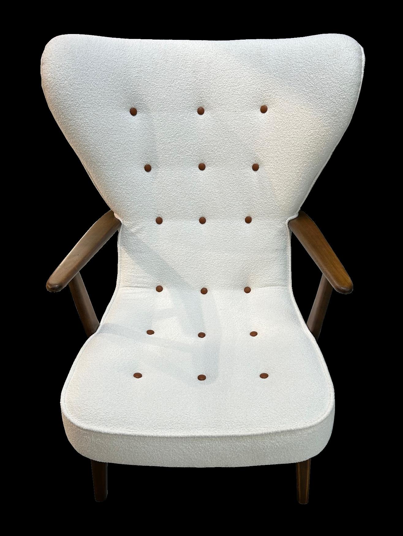 Scandinavian Modern Pragh Lounge Chair and Ottoman by Madsen & Schubell For Sale