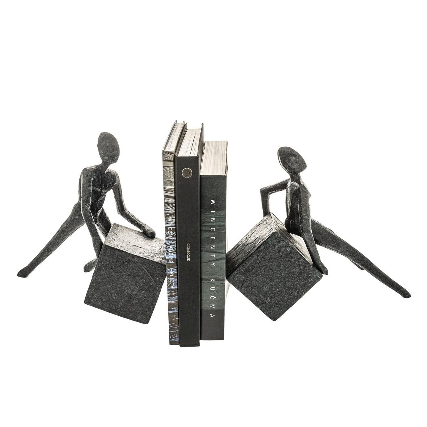 Contemporary Pragma Sculpure Set of 2 Bookends For Sale