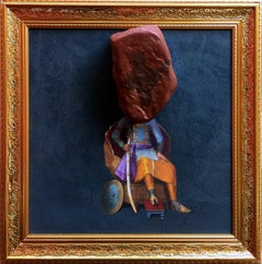 Senza titolo, Olio, Acrilico su tela in fibra di vetro Set di 5 di Contemporary "In magazzino"