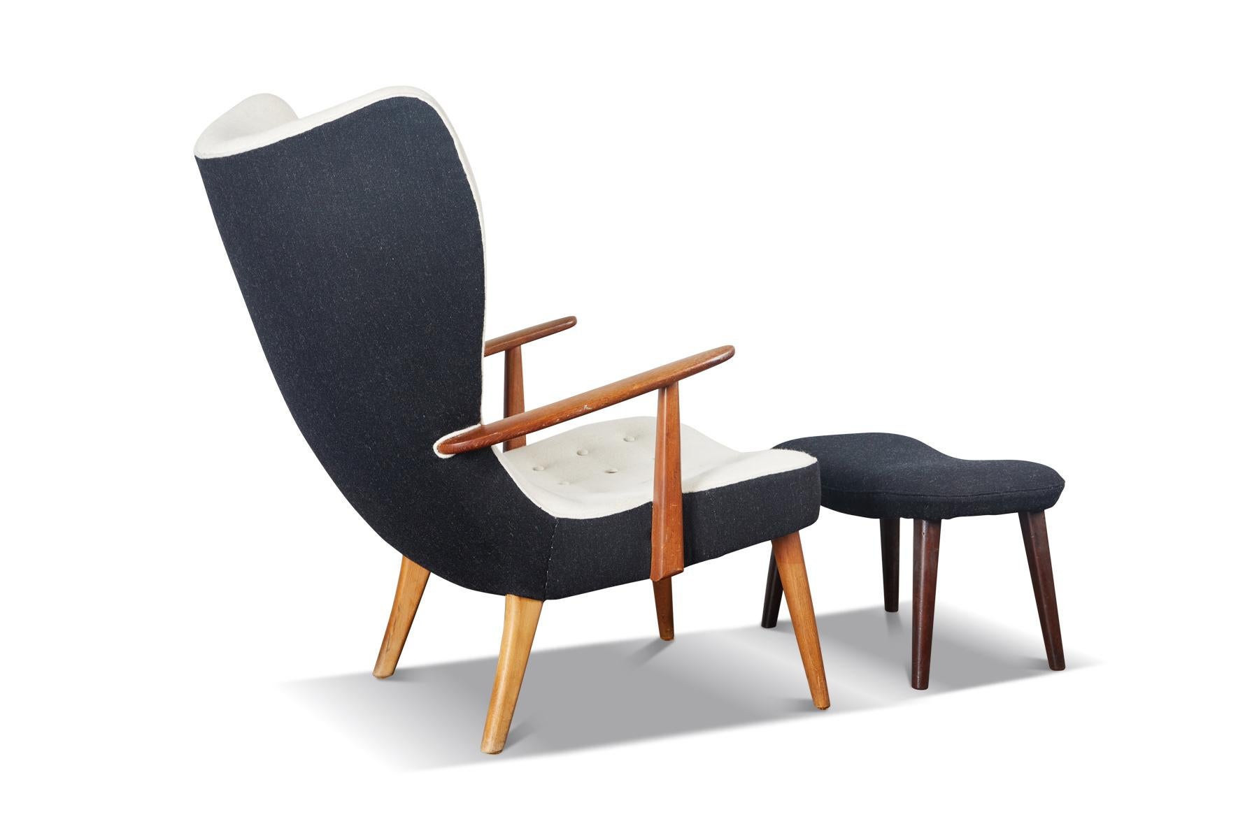 Pragstolen Lounge Chair and Ottoman by Ib Madsen + Acton Schubell In Excellent Condition In Berkeley, CA