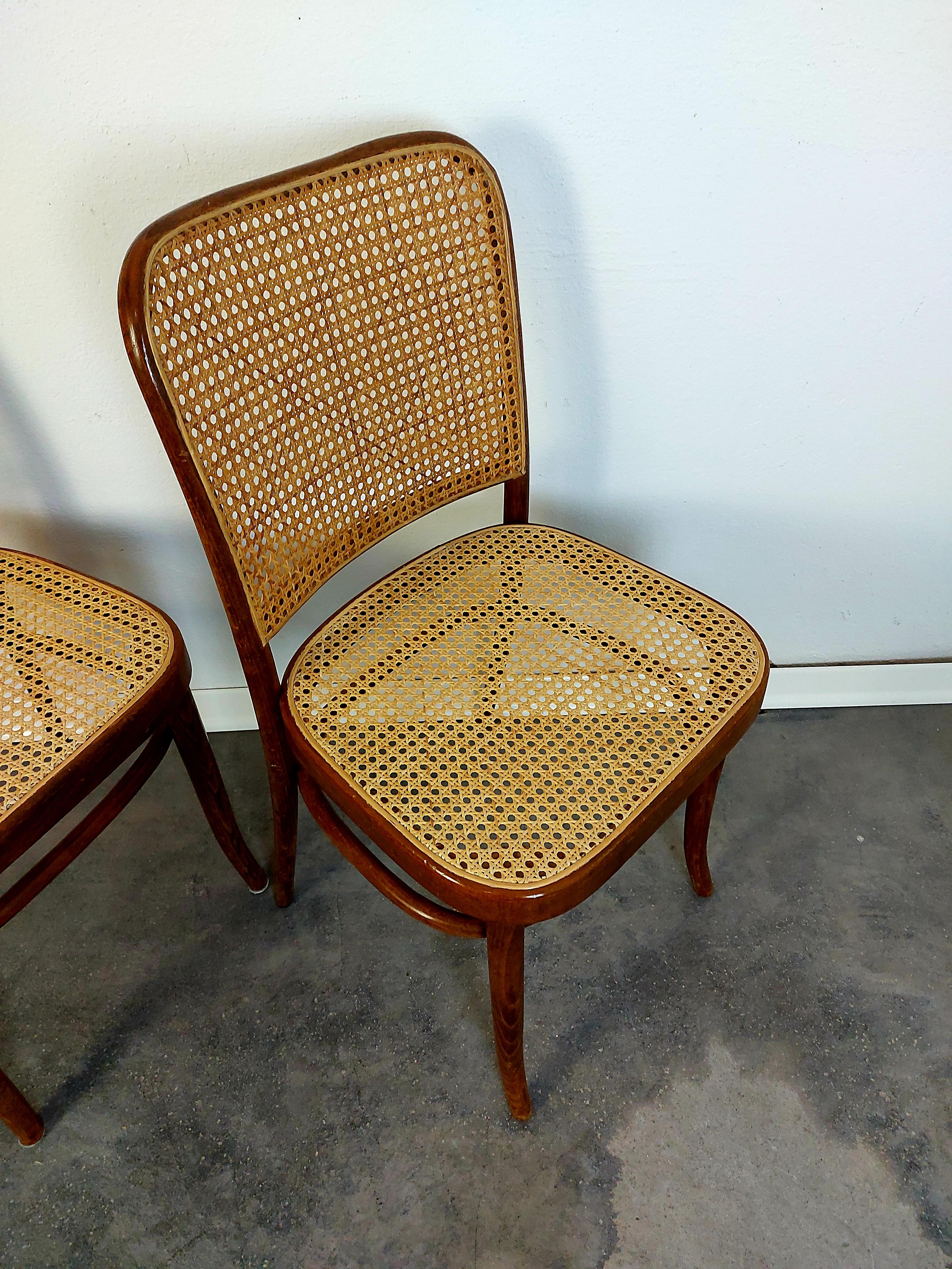 Cane Prague Chair, No. 811 Bentwood Chair, 1970s, 1 of 2