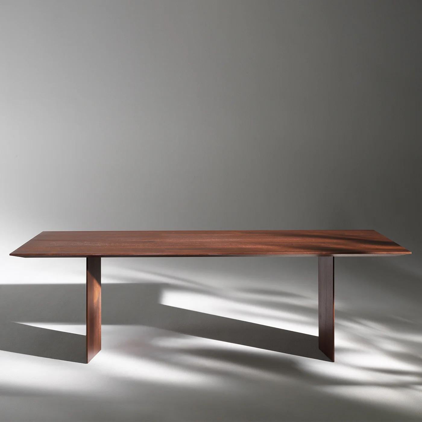 XXIe siècle et contemporain Praia 250 Rectangular Brown Dining Table by Albedo en vente