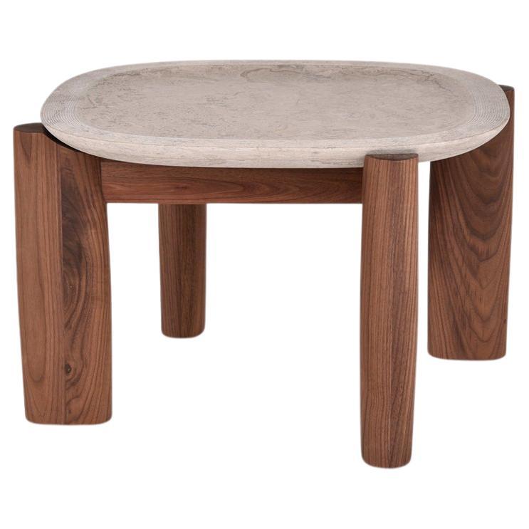 Praia da Granja Beistelltisch von Sebastian Herkner aus Pallstein und Nussbaumholz im Angebot