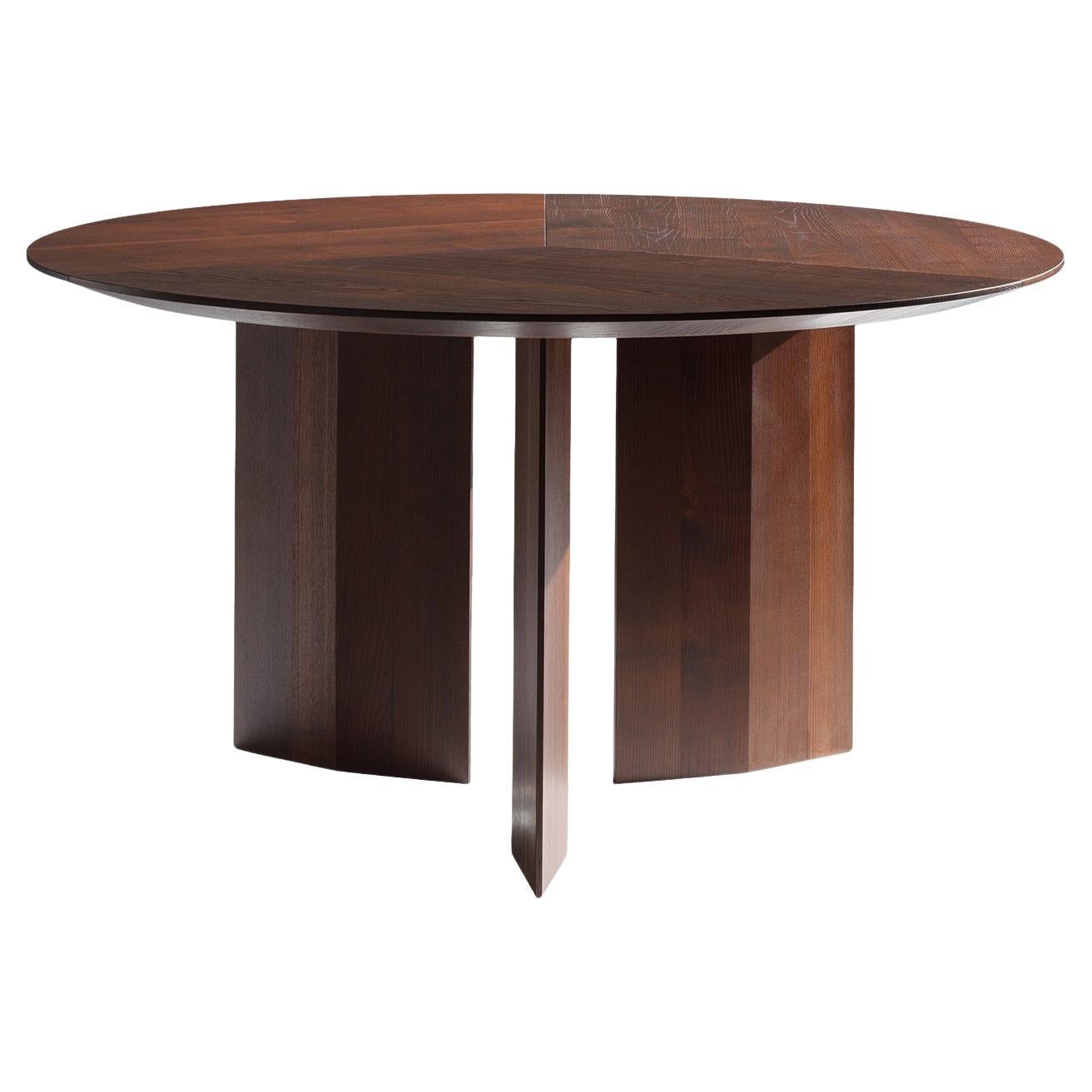 Praia Round 140 Wood Dining Table by Albedo en vente