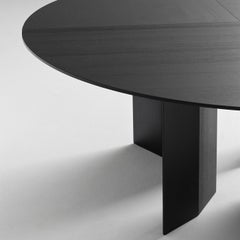 Praia Round 180 Black Wood Dining Table