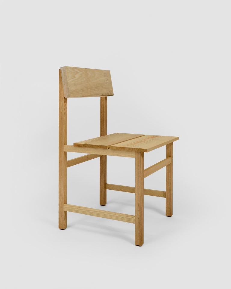 Prairie Chair, Modern Ash Wood Dining Chair In New Condition For Sale In Brooklyn, NY