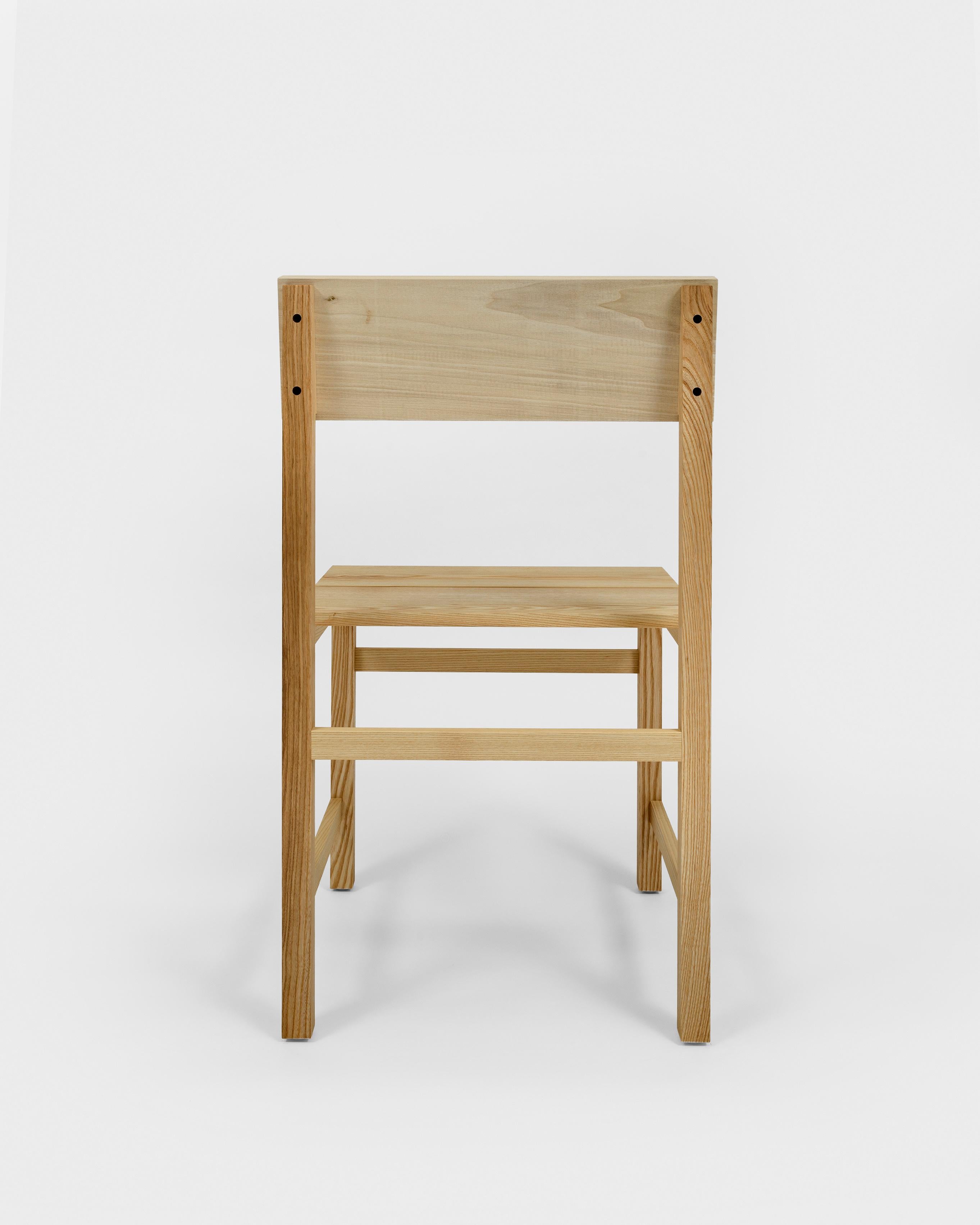 Prairie-Stuhl, moderner Esszimmerstuhl aus Eschenholz, 6er-Set (Moderne) im Angebot
