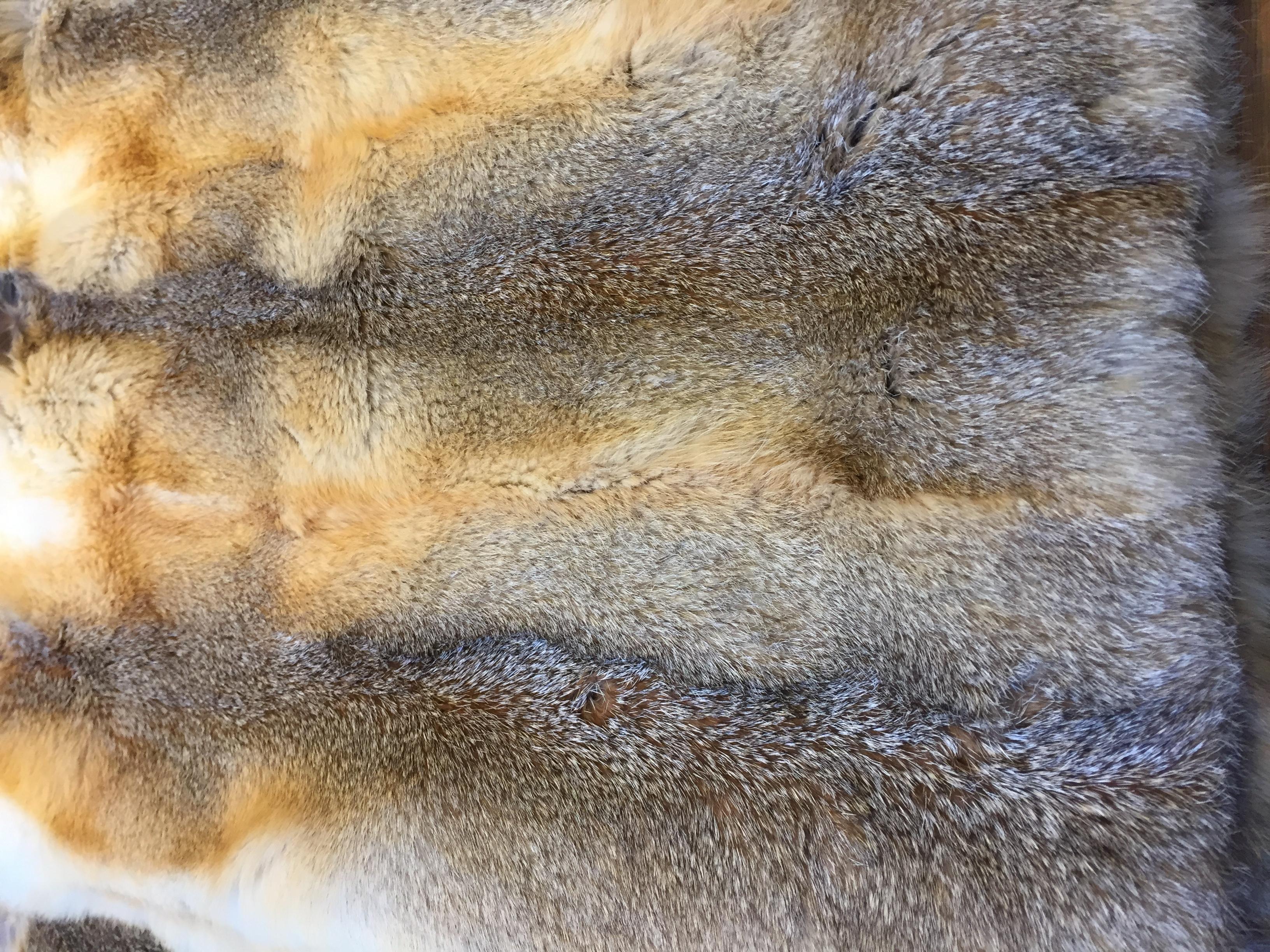 XXIe siècle et contemporain Plaid en renard des prairies doublé de Harris Tweed