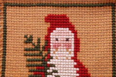 Prairie Schooler Father Christmas Cross Stitch Wall Hanging