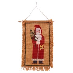 Prairie Schooler Father Christmas, appeso a punto croce a parete