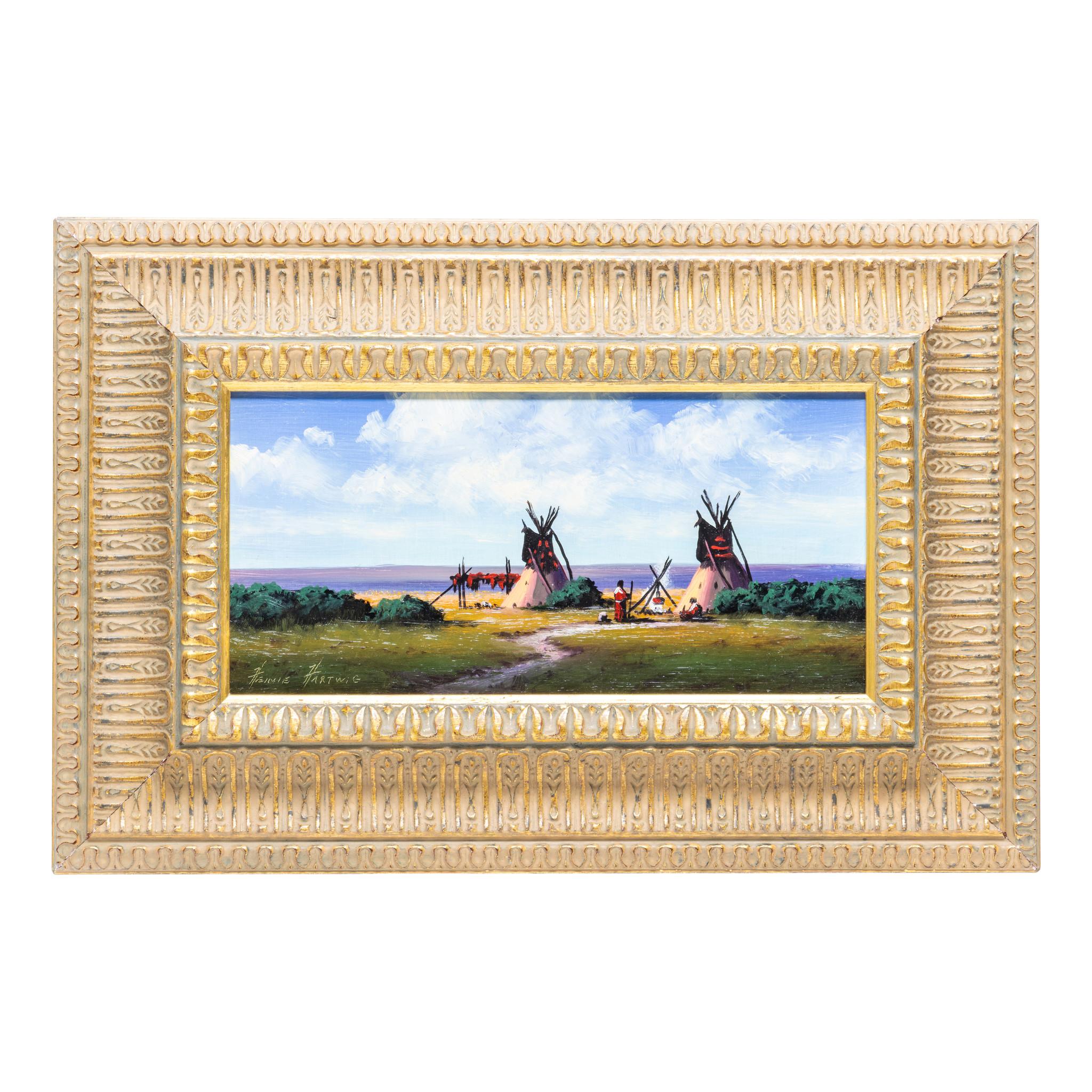 Dipinto a mano Pittura ad olio originale di Heinie Hartwig sulla primavera della prateria in vendita