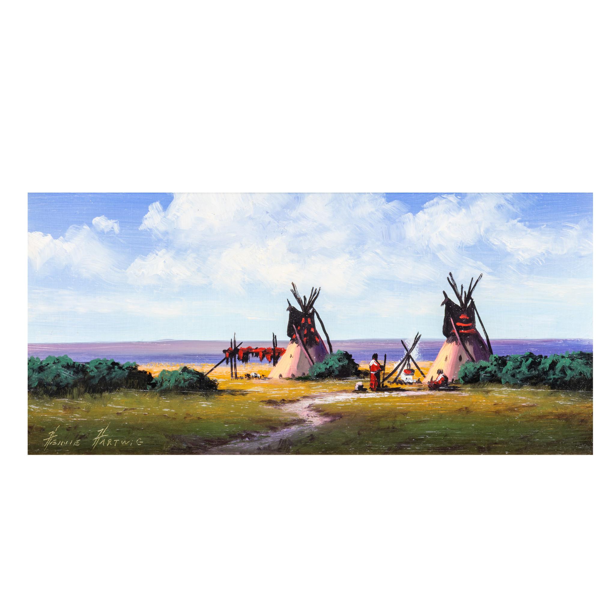 Primavera de la pradera Pintura al óleo original de Heinie Hartwig
