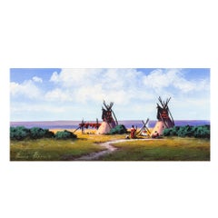Primavera de la pradera Pintura al óleo original de Heinie Hartwig