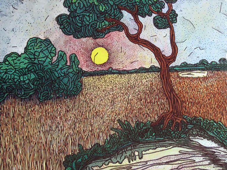 Prakash Karmarkar Landscape Painting Mixed Media On Canvas