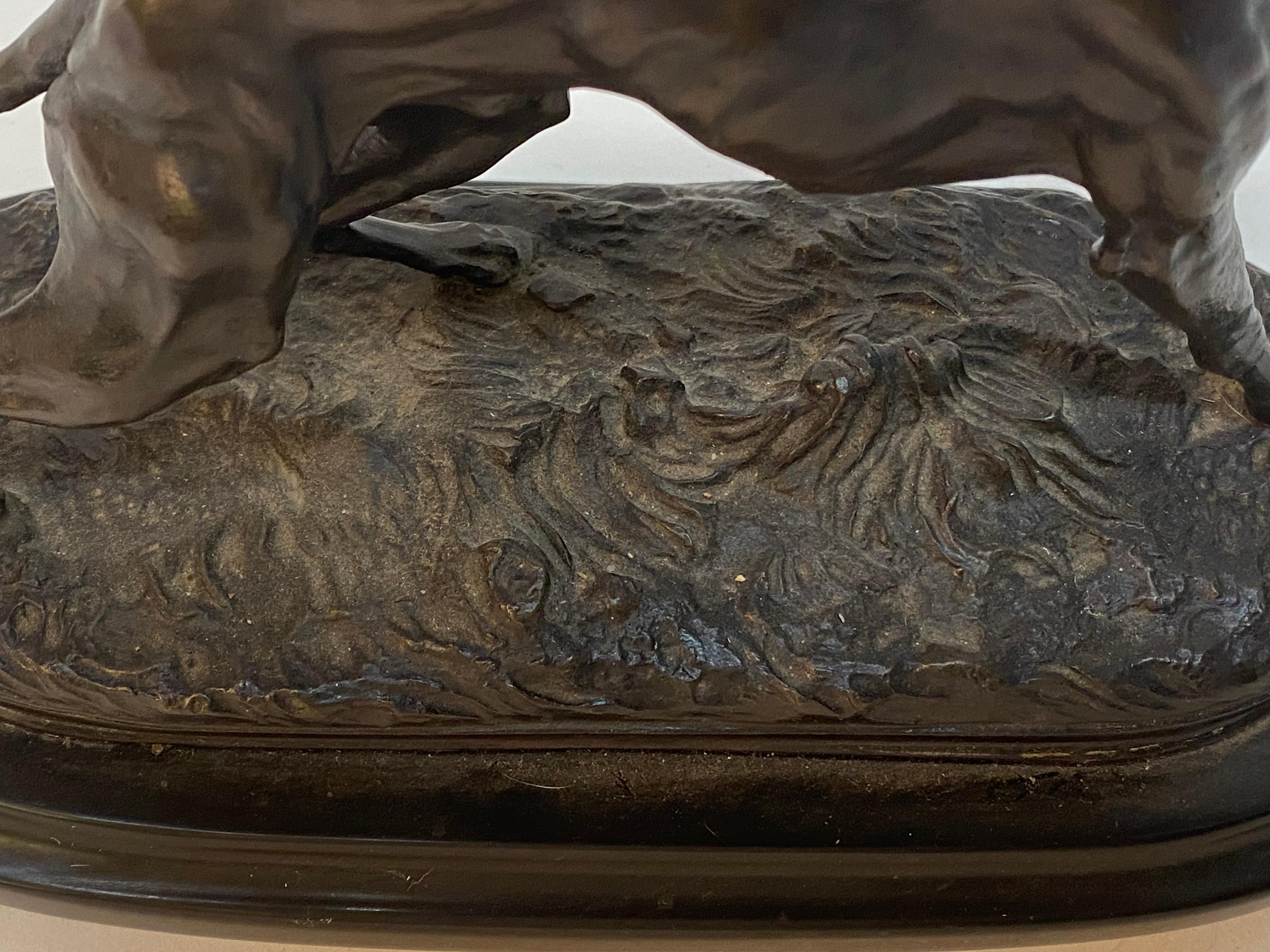 Prancing Windhund aus Bronze von Pierre Jules Mene 7