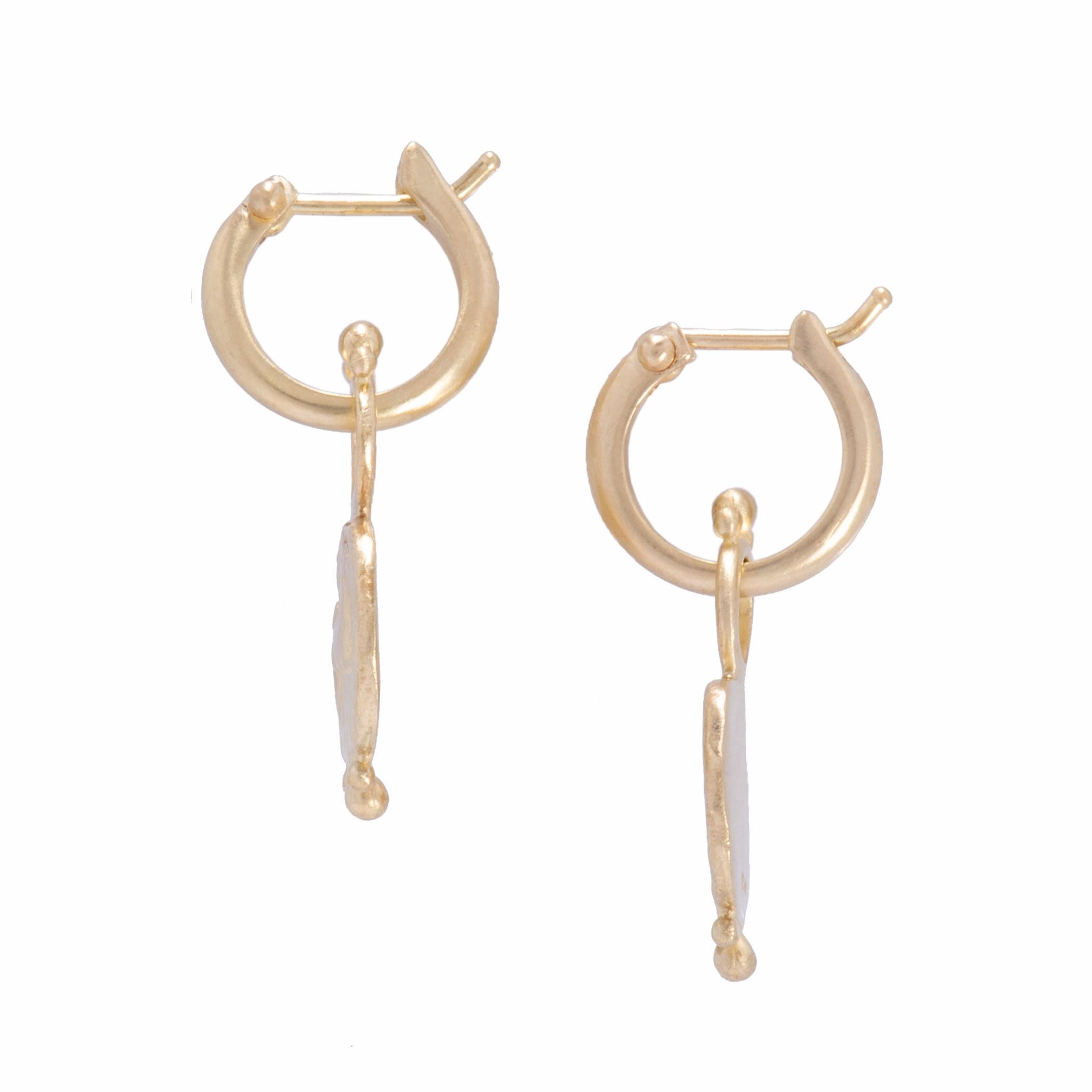 Prancing Horse Drop Earrings and Hoops in 18 Karat Gold In New Condition For Sale In Santa Fe, NM