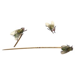 Prank Fly Pin Brooch Whimsical Unique, 1890