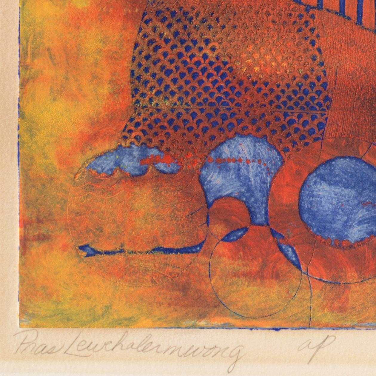 „Dancers in Motion“, thailändische (Art nouveau), Print, von Pras Lewchalermwong
