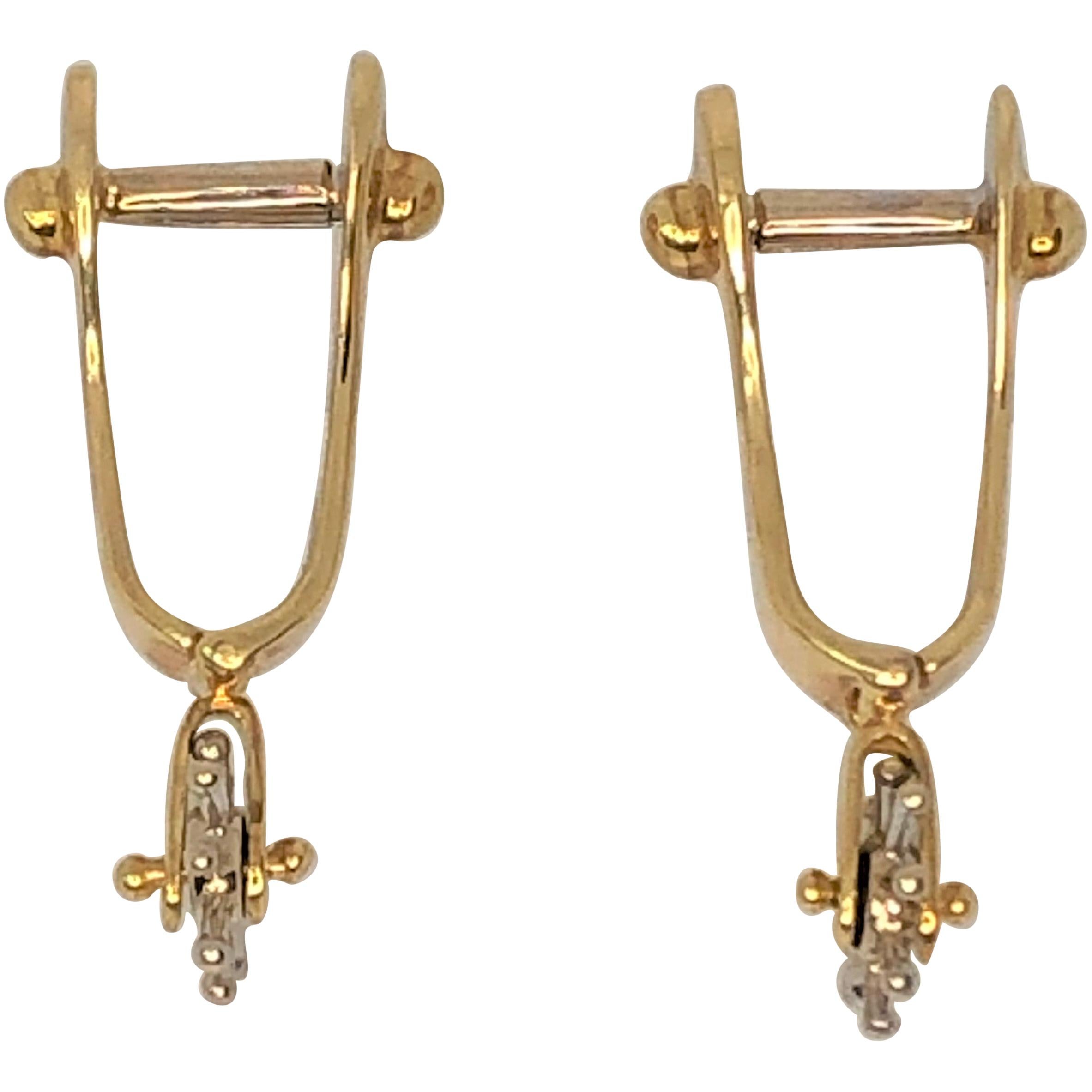 Praschnik 18KT Horse Spur Cufflinks For Sale