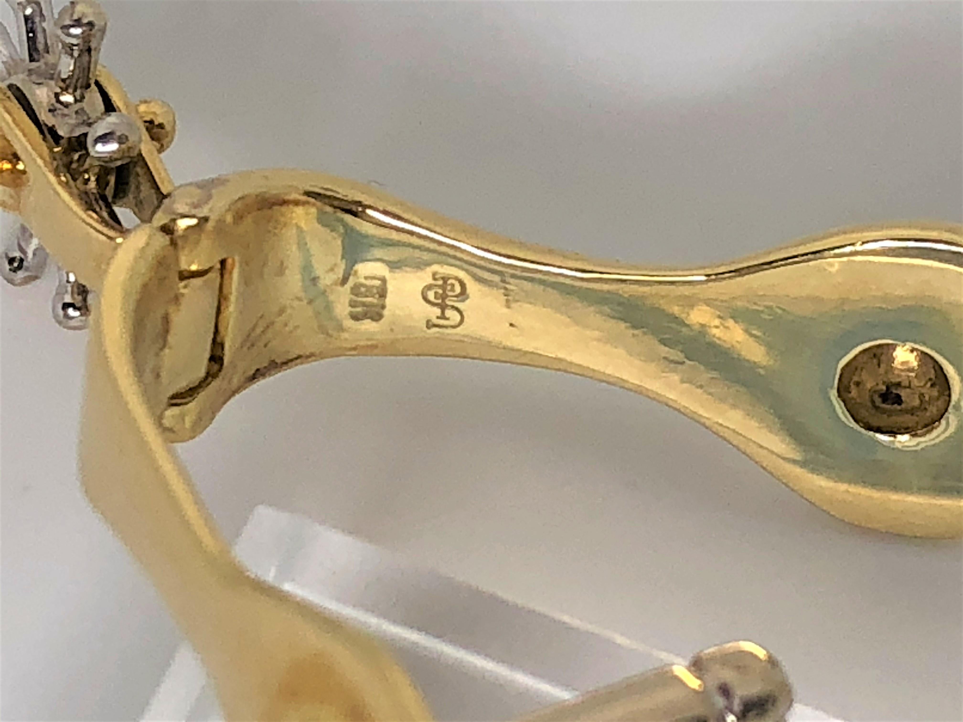 Boutons de manchette Praschnik 18KT Horse Spur en vente 1