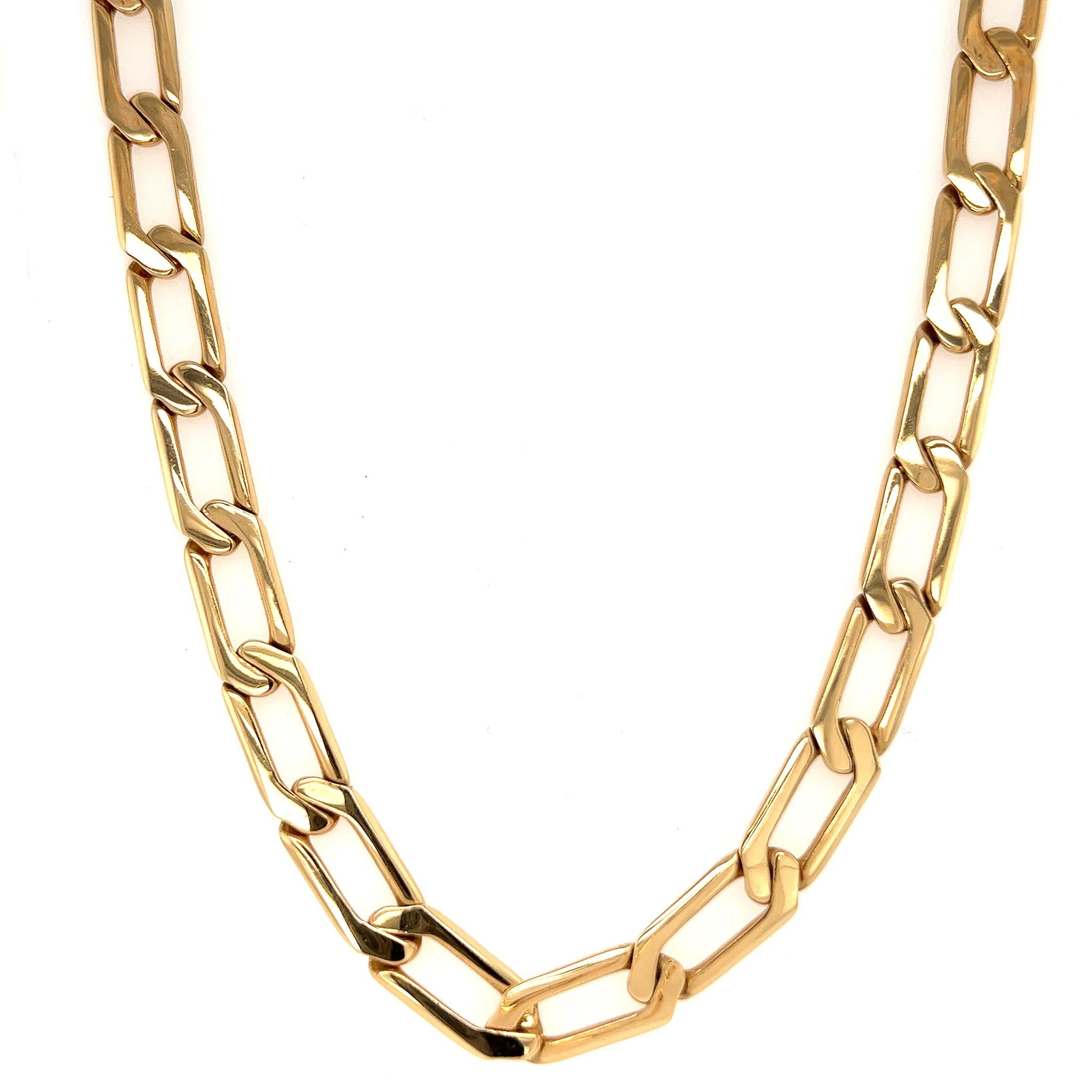 Prasi Fatto a Mano Kette Halskette 18K Gelbgold Originalverpackung für Damen oder Herren