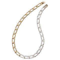 Prasi Handgefertigte Halskette aus 18 Karat Gelbgold & Platin
