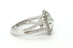 Prasiolite and Diamond 18ct White Gold Ring