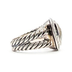 Prasiolite & Diamond David Yurman Albion Ring in Sterling Silver