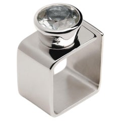 Monolithischer Prasiolith-Ring aus Sterlingsilber 925 von SAKRA