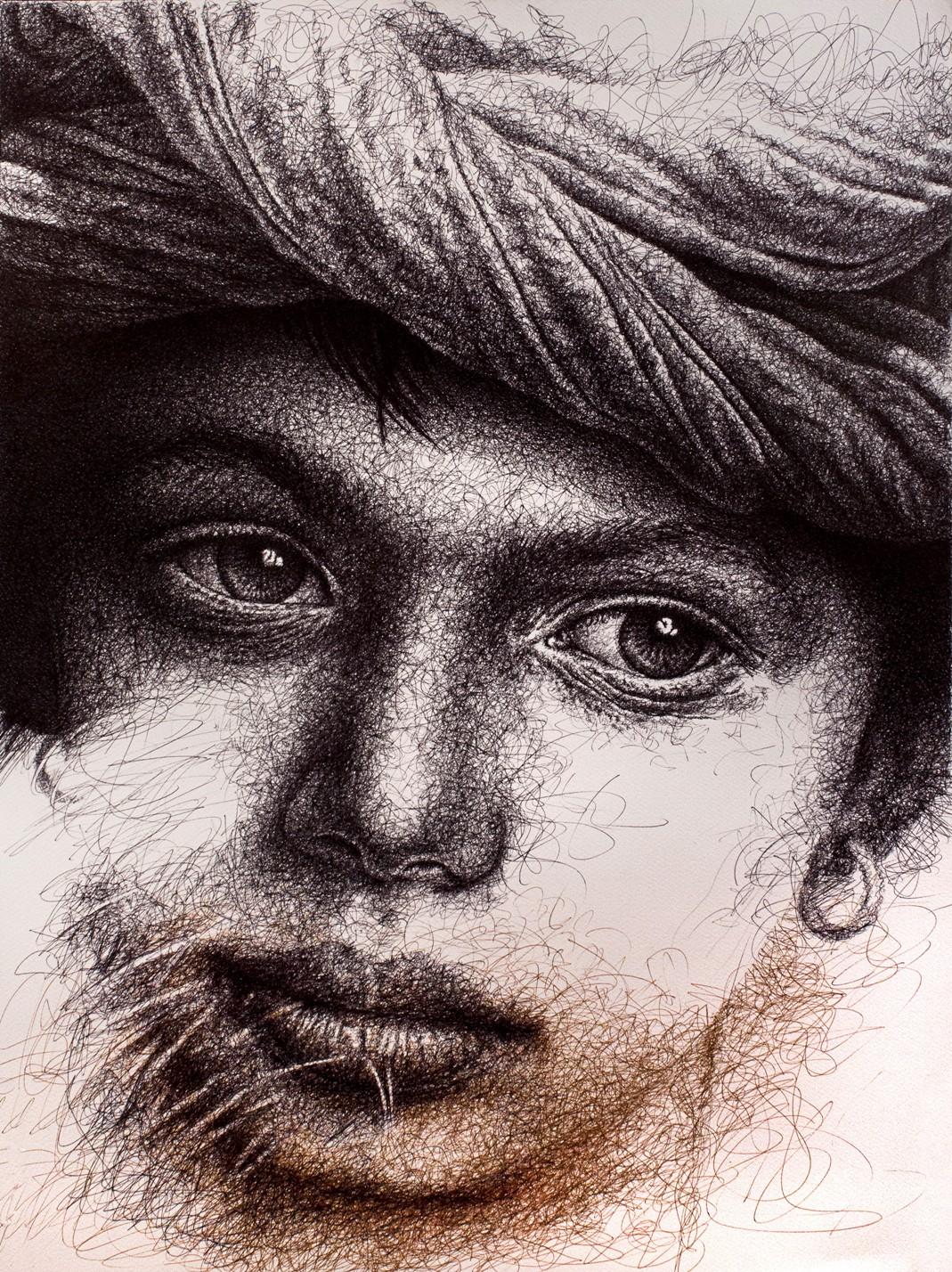 Youngistaan-3, Pen & Ink on Paper by Contemporary Indian Artist “In Stock”