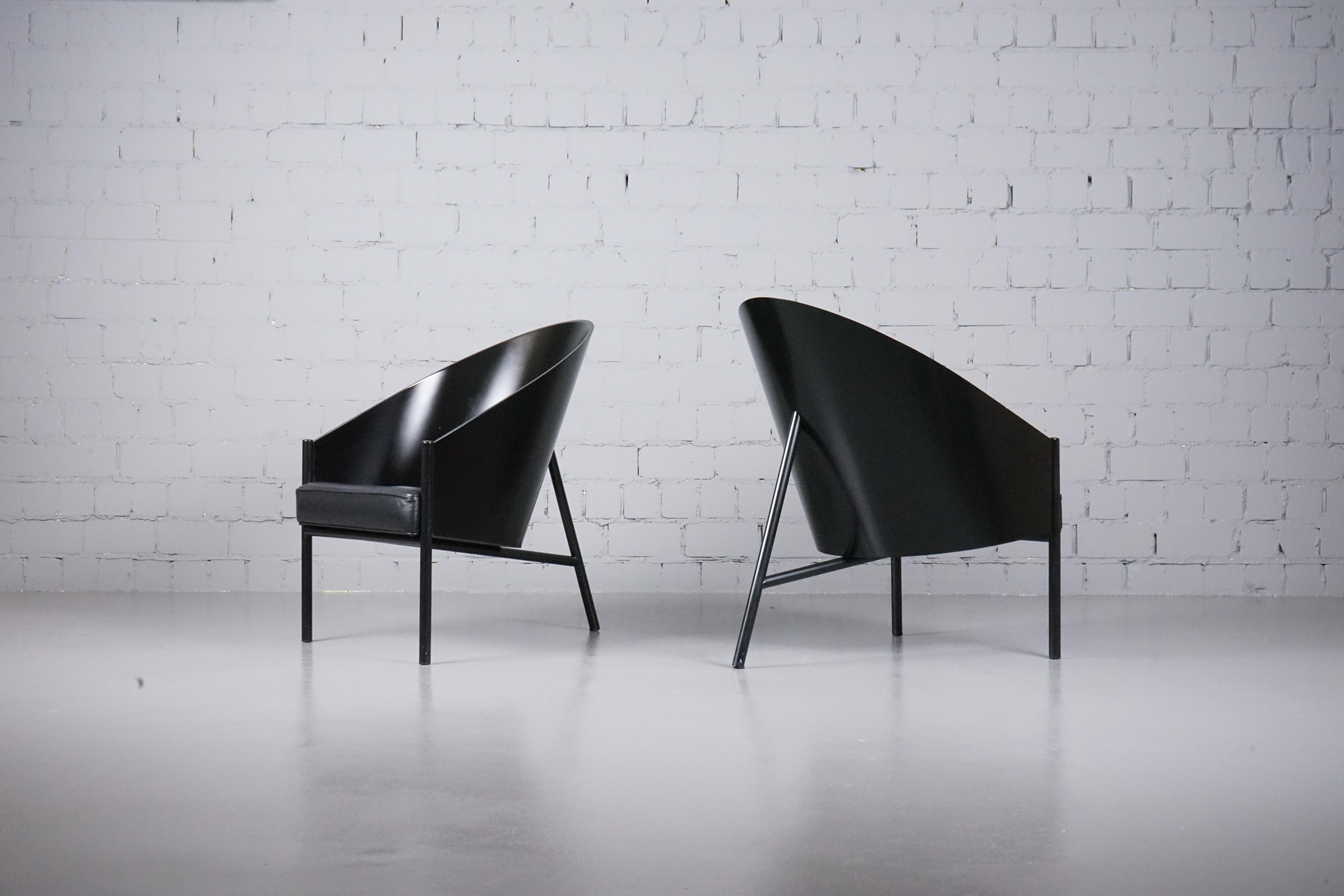 Post-Modern Pratfall Armchairs by Philippe Starck for Driade, 1980s, Set of 2 For Sale